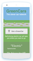 Fluid UI app mockup for Android.